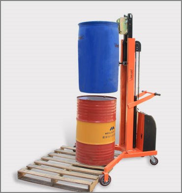 直角支腿半電動(dòng)油桶堆高車(chē)