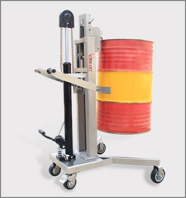 不銹鋼液壓稱重油桶搬運(yùn)車