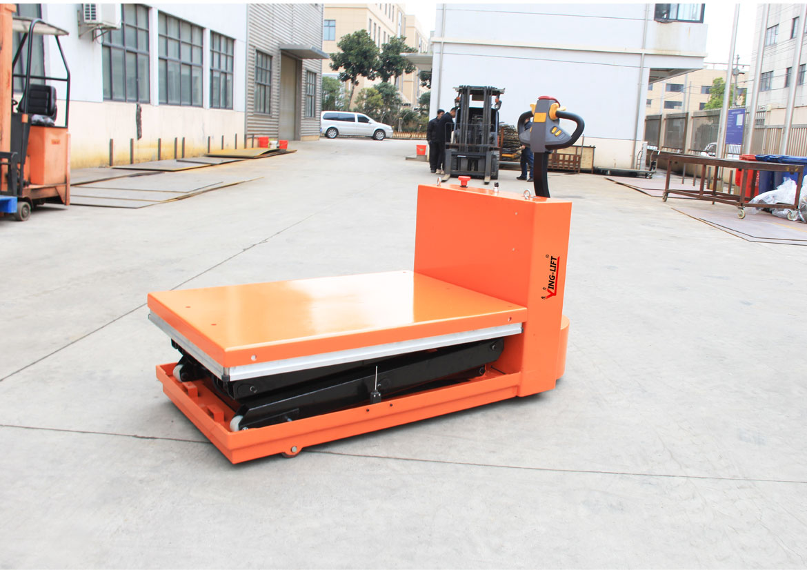 雙剪電動行走升降平臺車