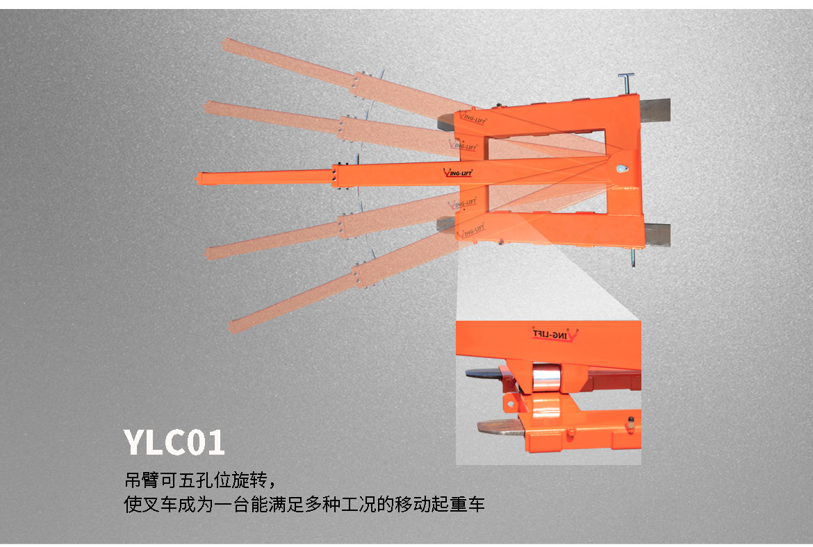旋轉(zhuǎn)伸縮臂式貨叉吊