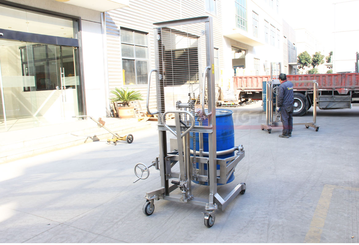 不銹鋼多功能油桶翻轉車