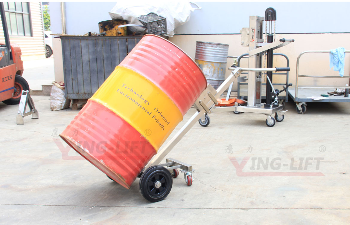 不銹鋼咬嘴油桶搬運(yùn)車