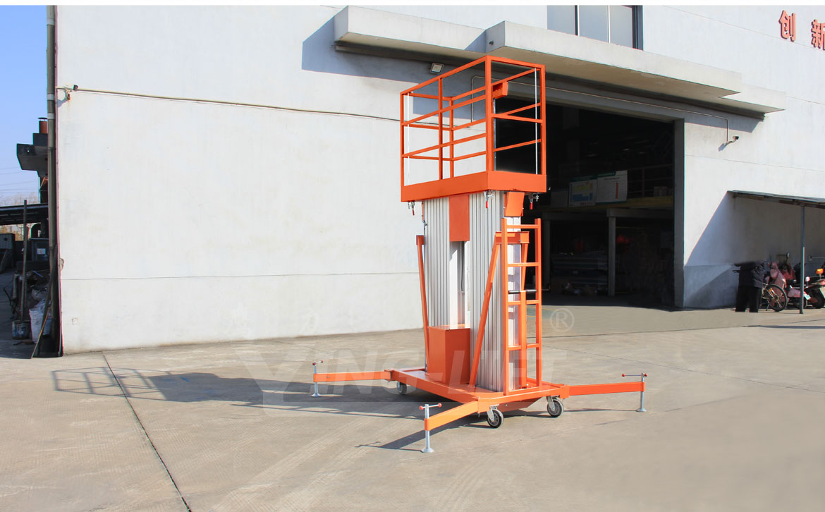 移動式雙桅柱鋁合金升降工作臺