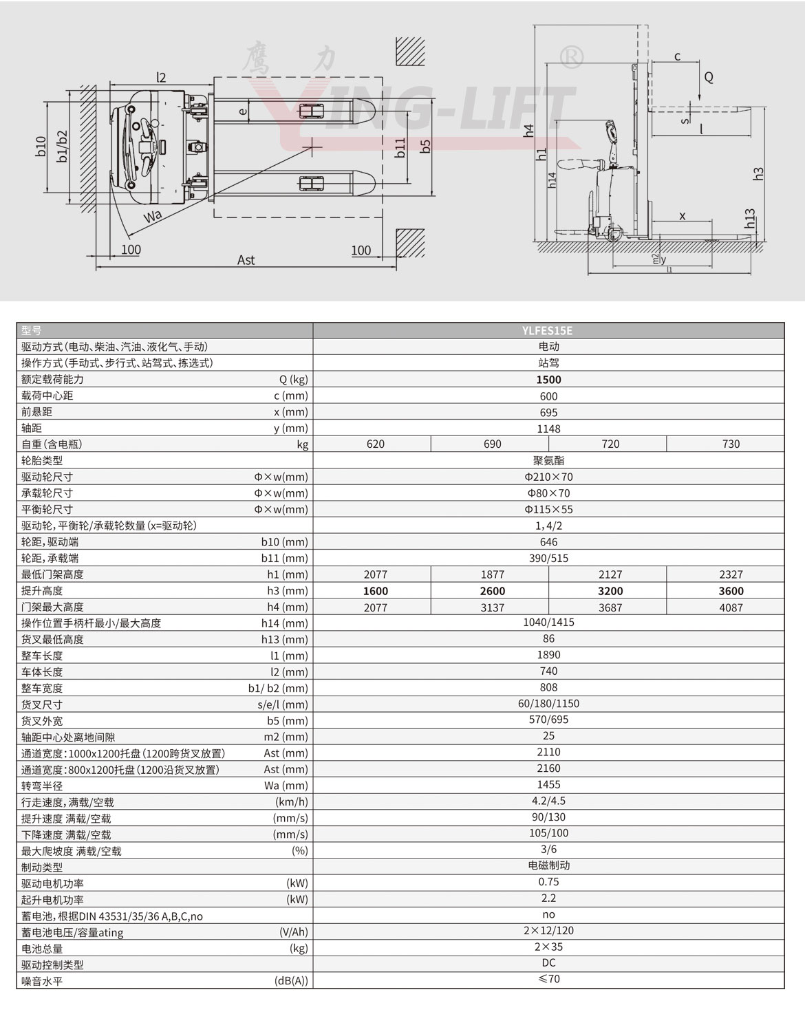 全電動(dòng)托盤堆垛車(E系列)