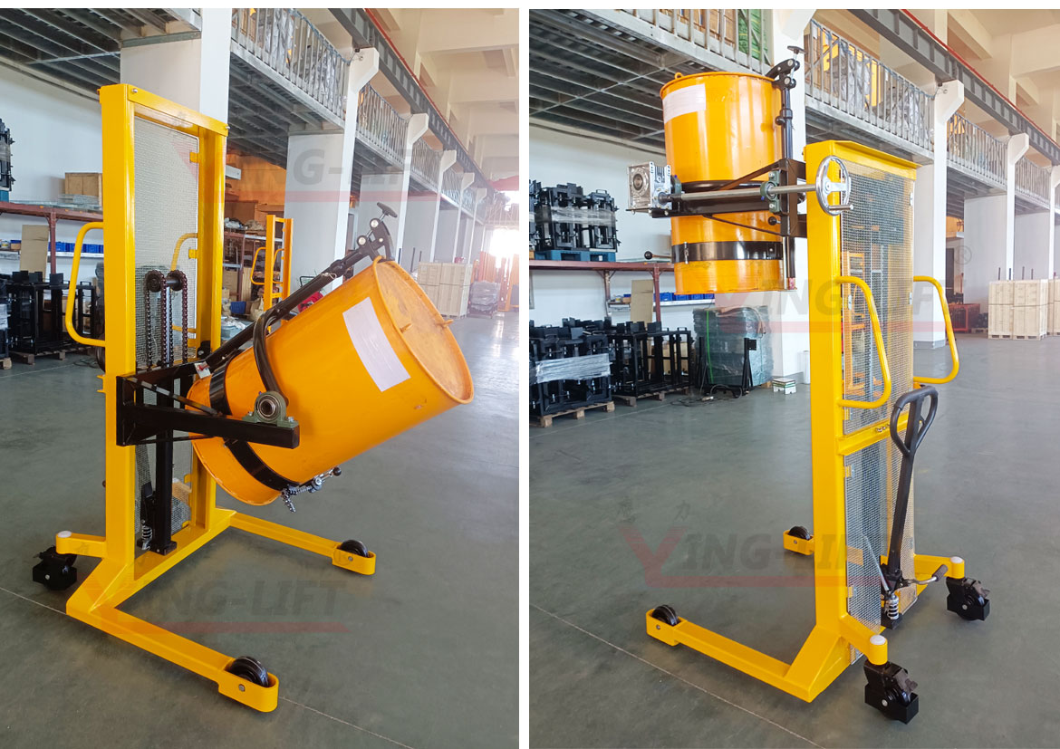 油桶翻轉(zhuǎn)堆高車